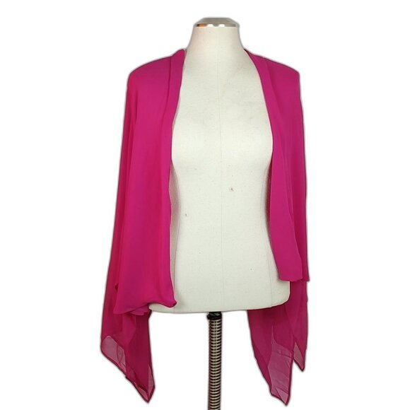 🩷HP🩷 Yves St Laurent Rive Gauche Haute Pink Chiffon Gown Cover-Up Rare! - Picture 7 of 14